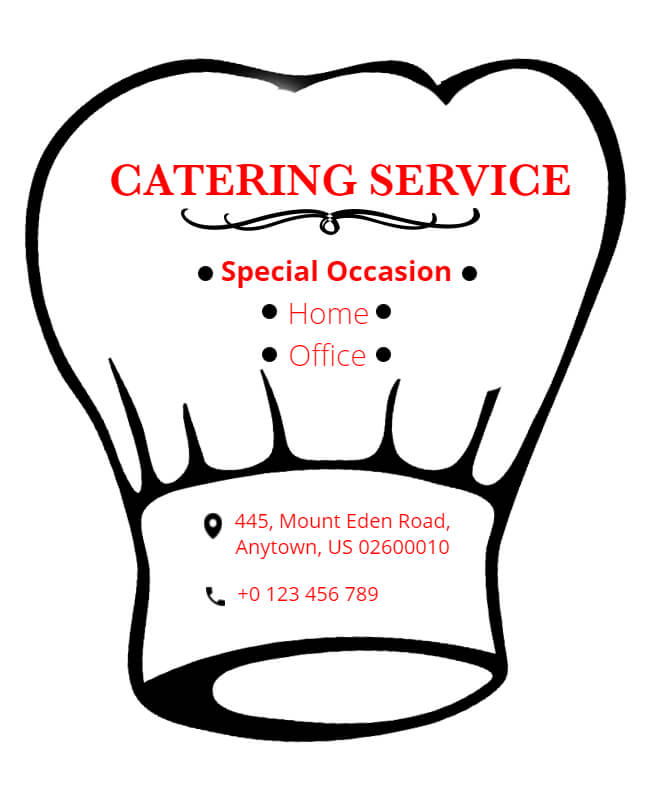 creative catering flyer template