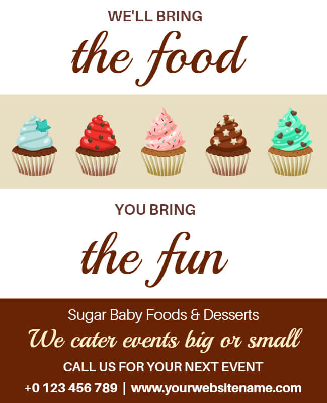flyer showing desserts