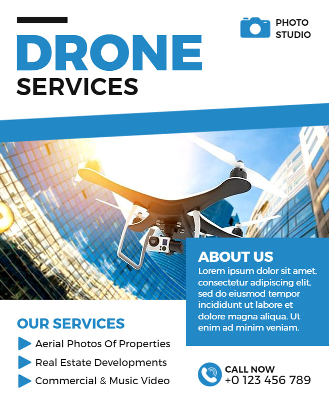 drone photography flyer template