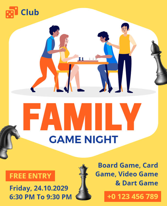 board game night flyer