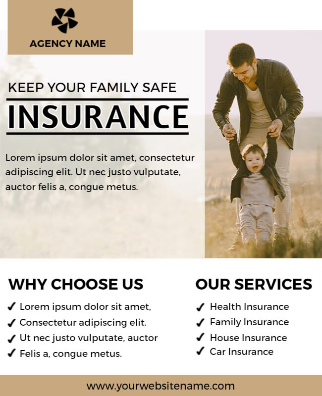 family life insurance flyer template