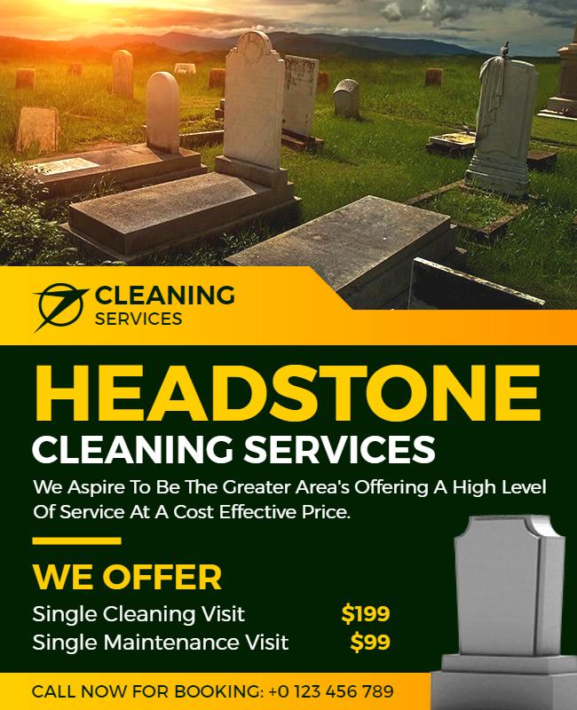 Gravestone Cleaning Service Flyer
