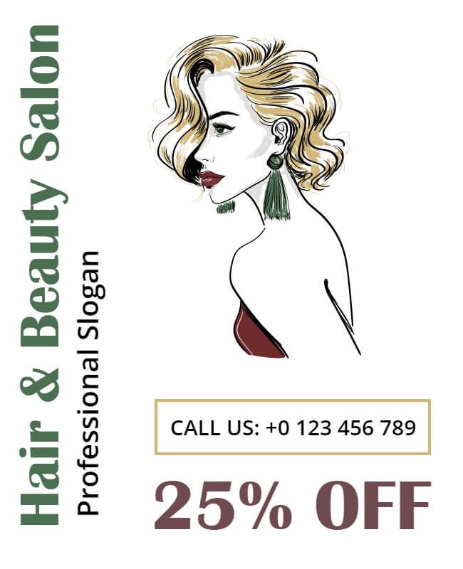 hair and beauty hair salon flyer
