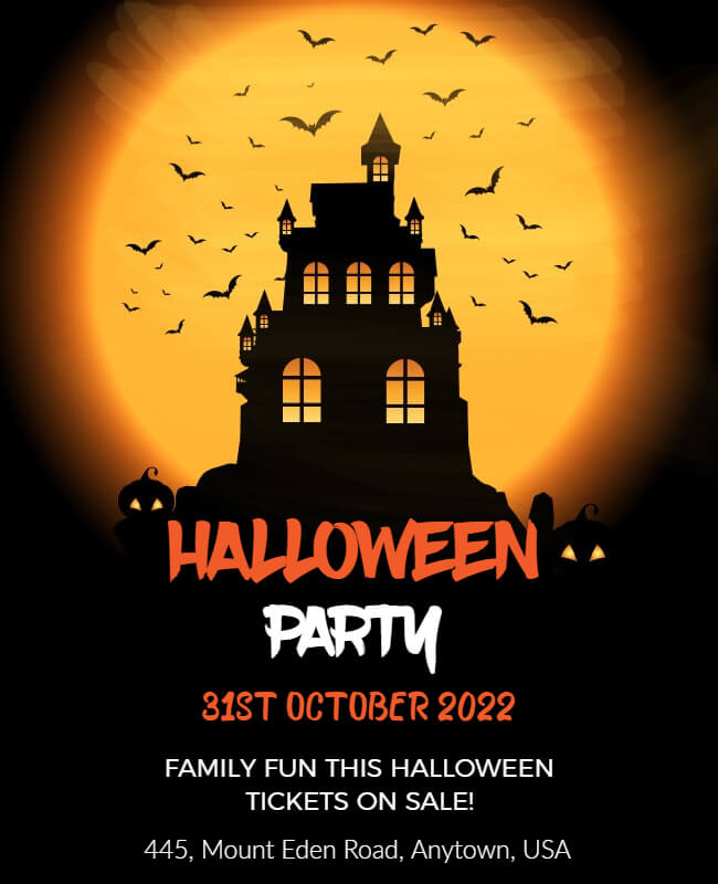 halloween party flyer template