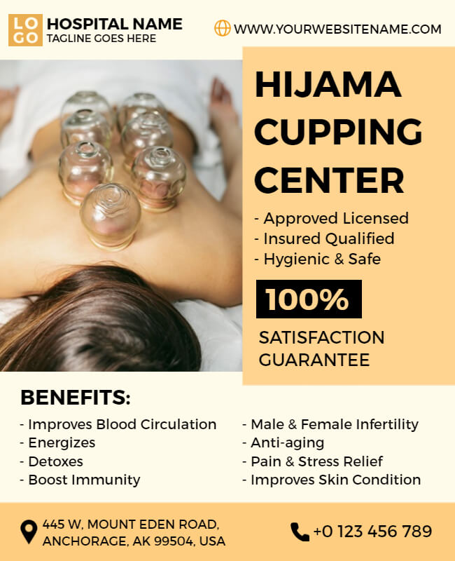 hijama cupping flyer template