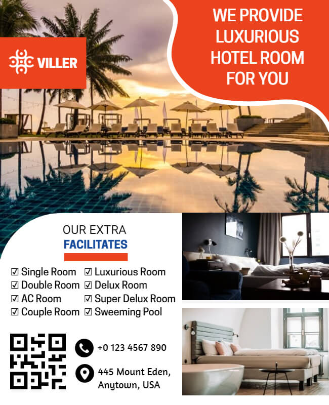 hotel flyer with qr code