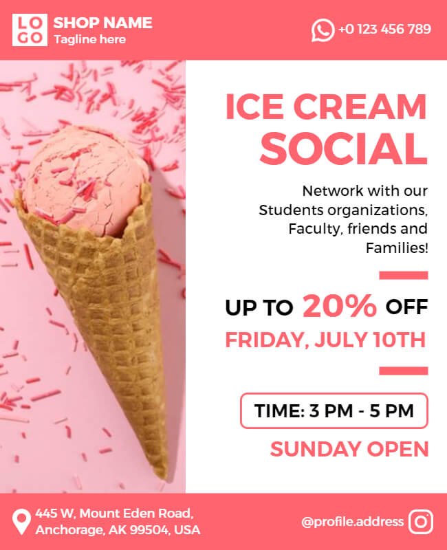 ice cream flyer template
