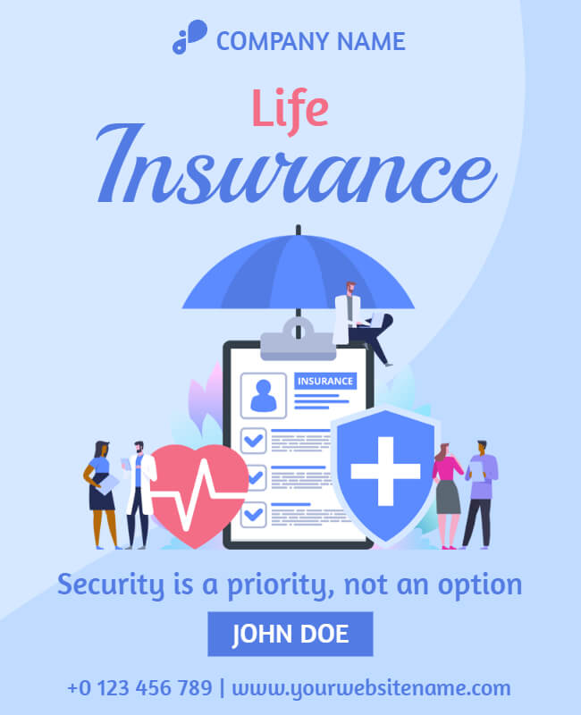 illustrative life insurance flyer template