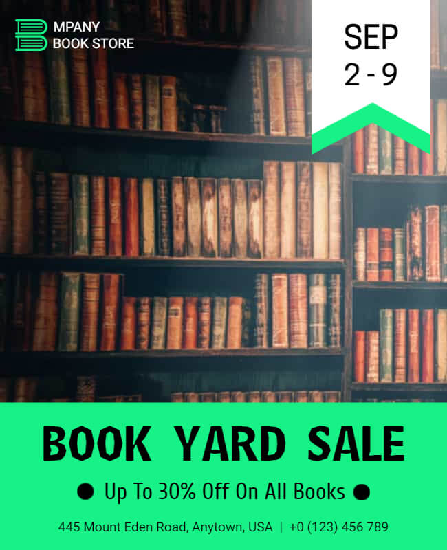 Book Yard Sale Flyer