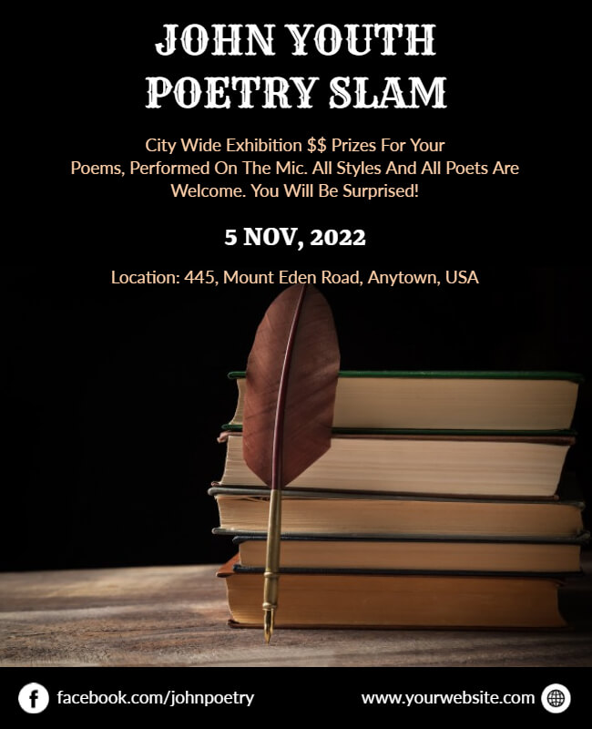 Book Poetry Slam Flyer 