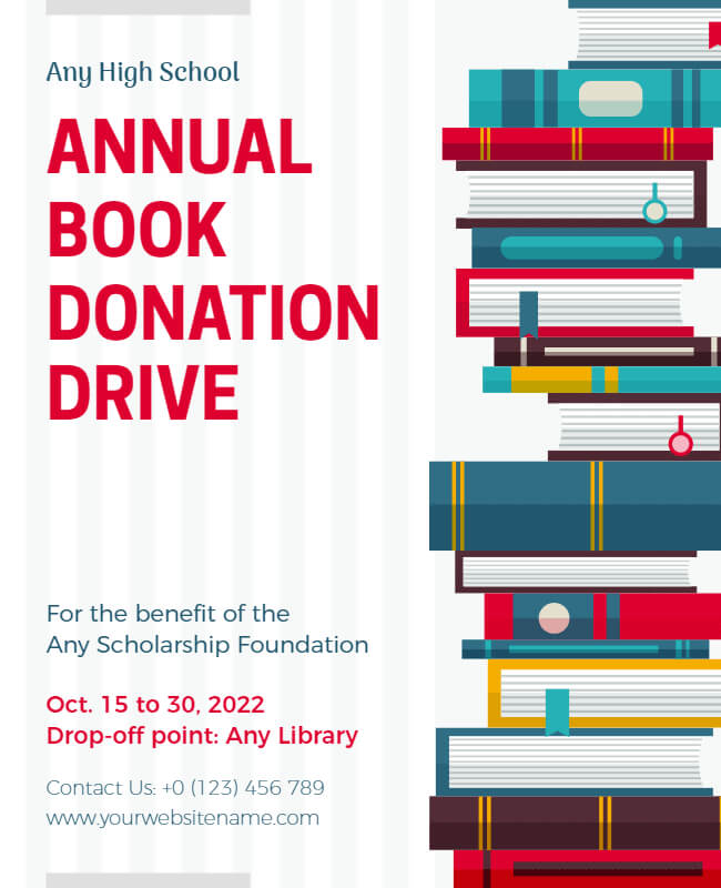Annual Book Donation Flyer