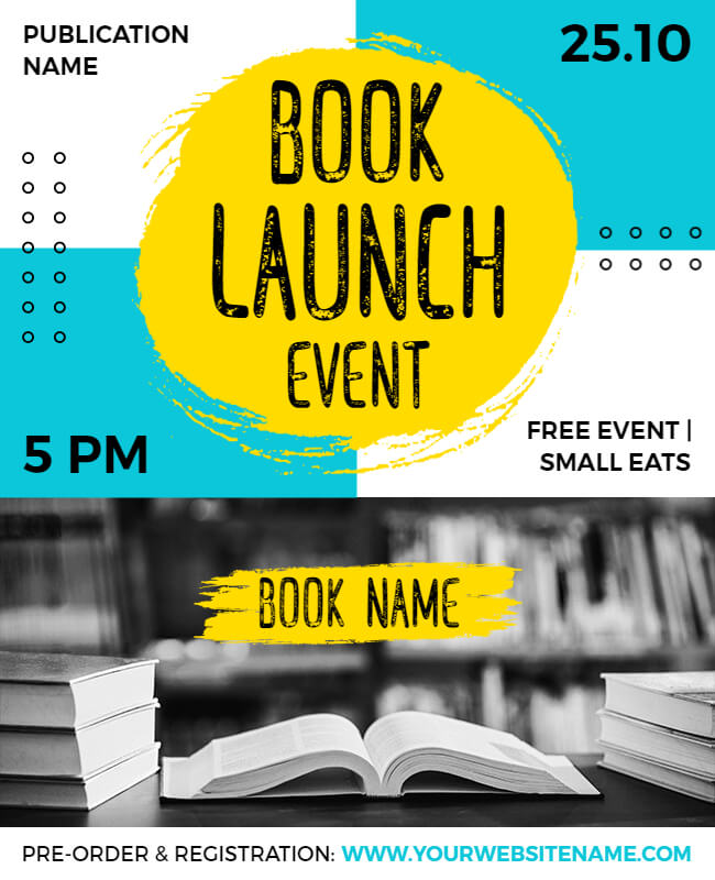 Sleek And Modern Book Launch Flyer