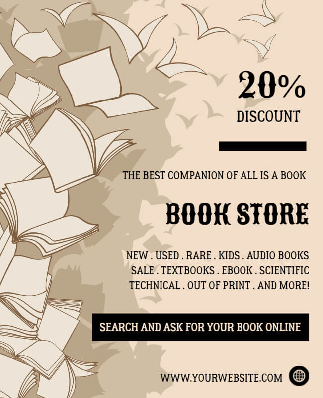 Book Store Discount Flyer