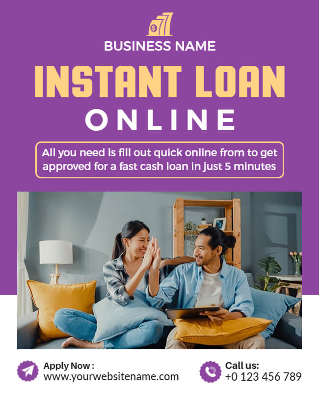 instant loan flyer