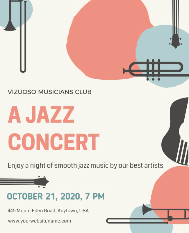jazz concert flyer example
