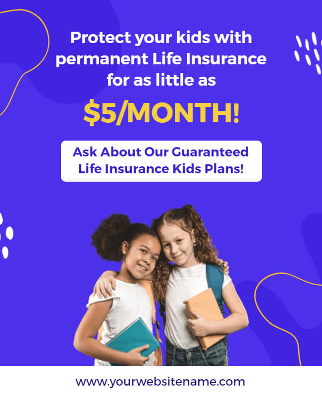 life insurance flyer for kids
