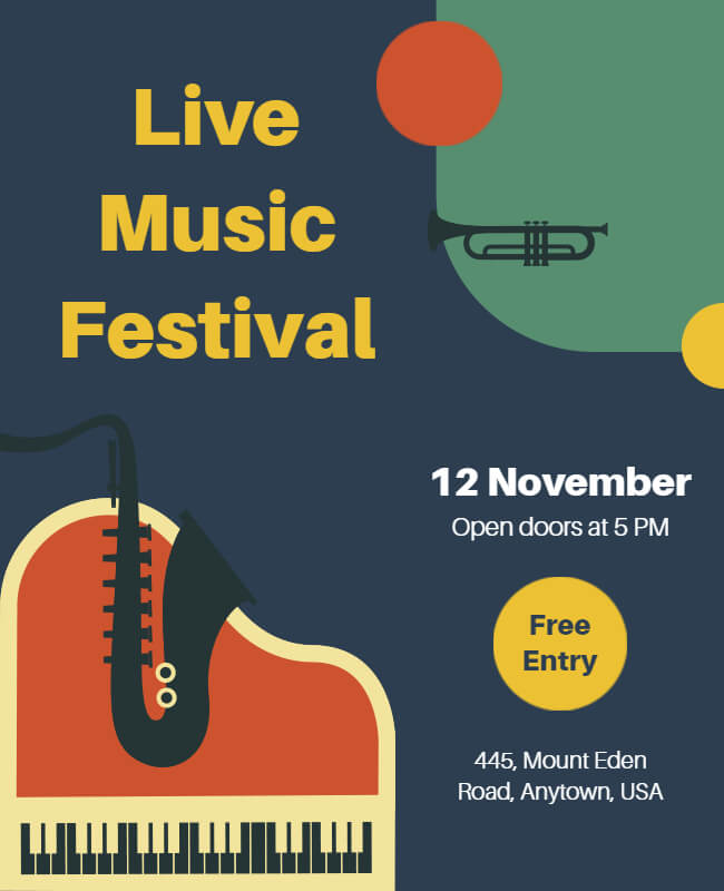 live music festival flyer