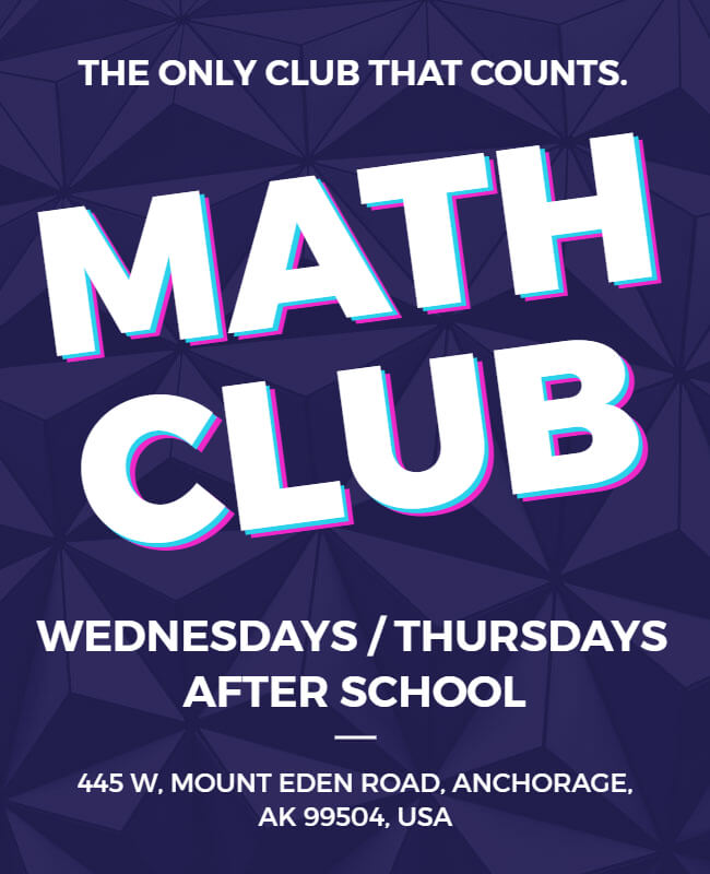 math club flyer example for students