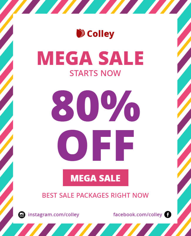mega sale promotional flyer