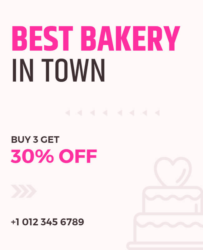 minimal bakery flyer template
