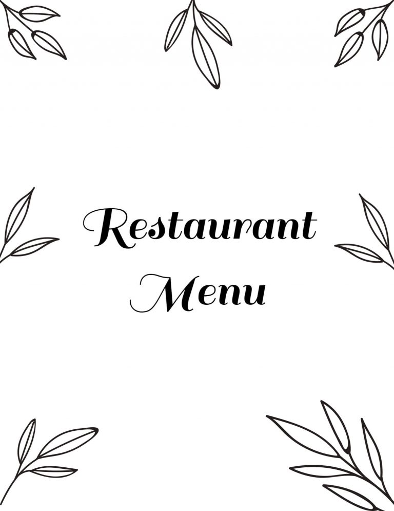 Blank Menu Background Design - Ideas & Examples
