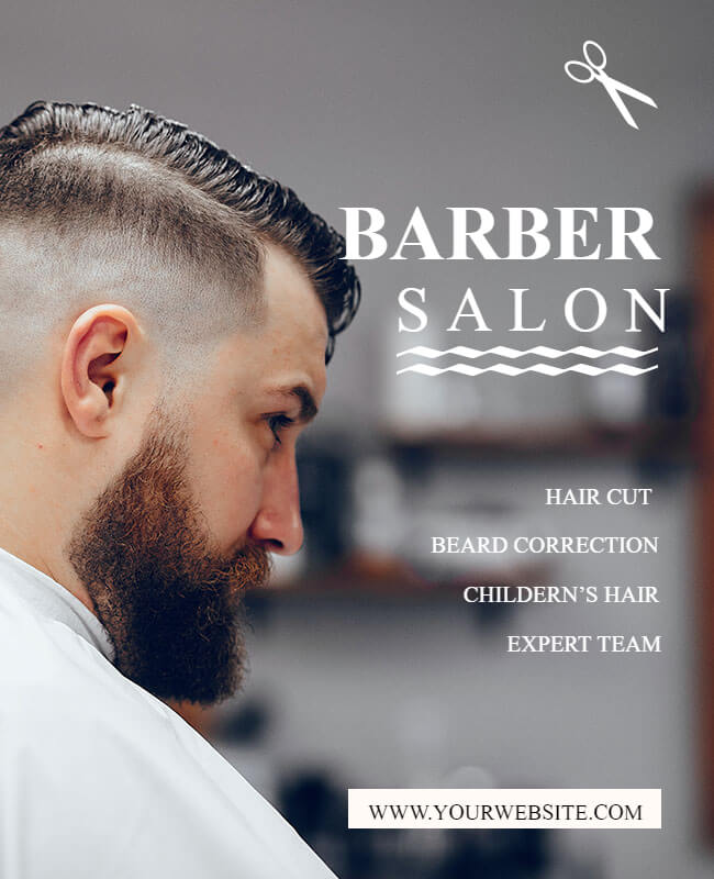 barber salon flyer