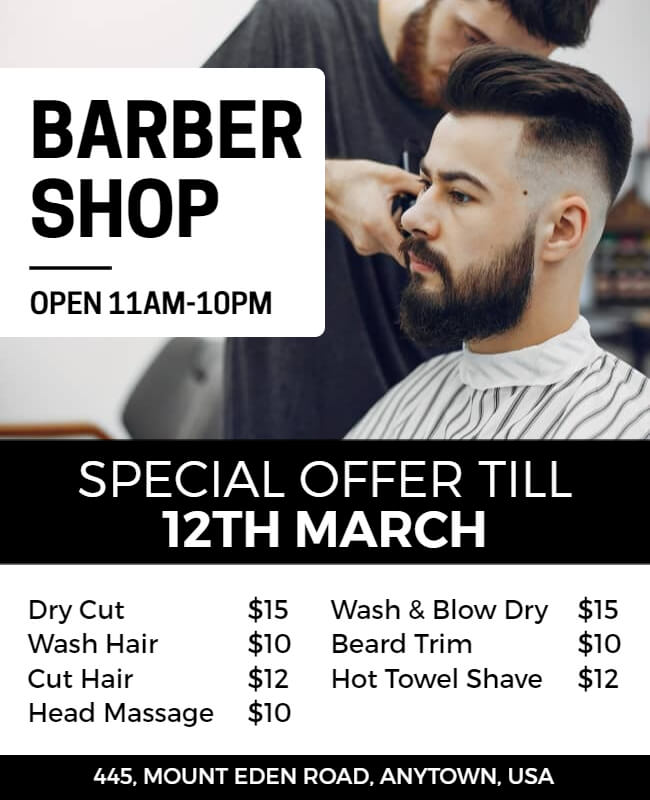 barbershop flyer template