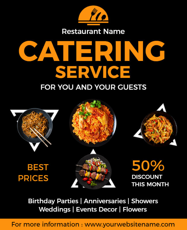 modern catering flyer template