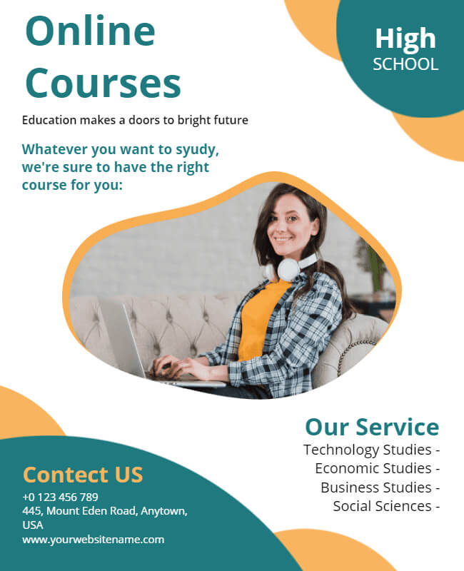 online learning flyer template