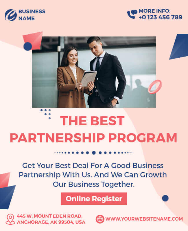 partnership program flyer template