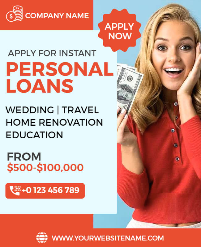 flyer on personal loans