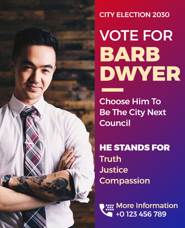 city election flyer template