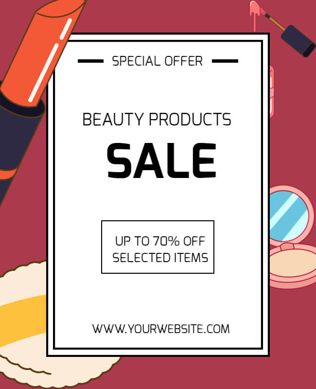 beauty products sale flyer