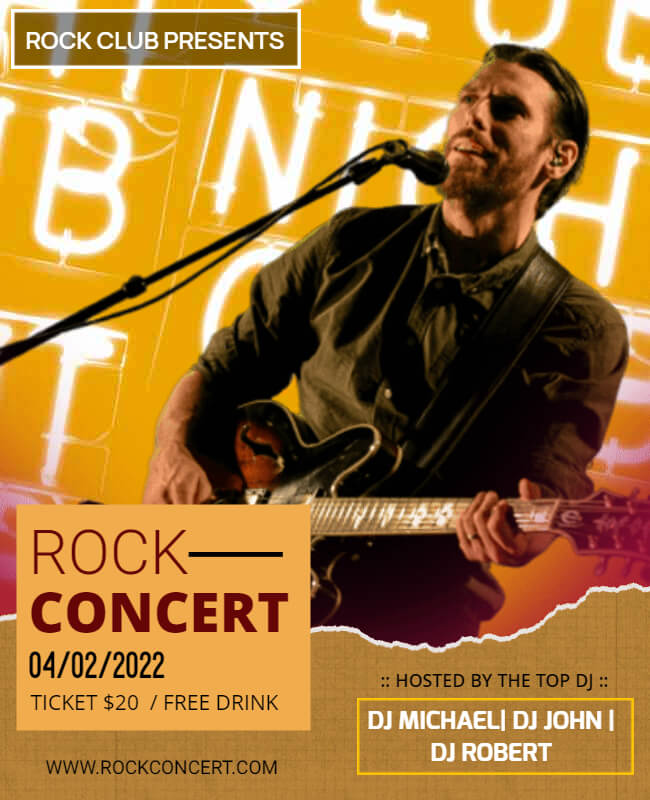 rock concert flyer example
