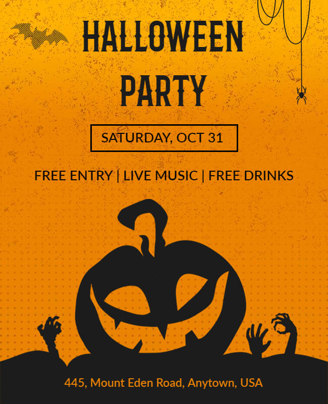 Halloween Party Flyer Ideas and Examples