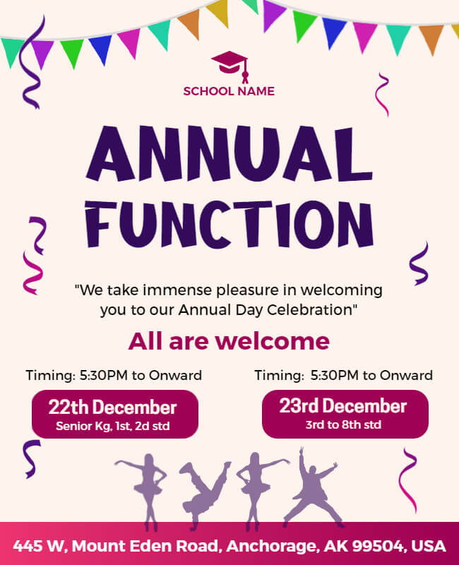 annual function flyer template