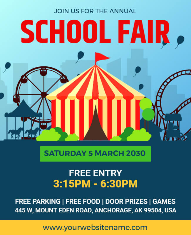 school fair flyer example for students