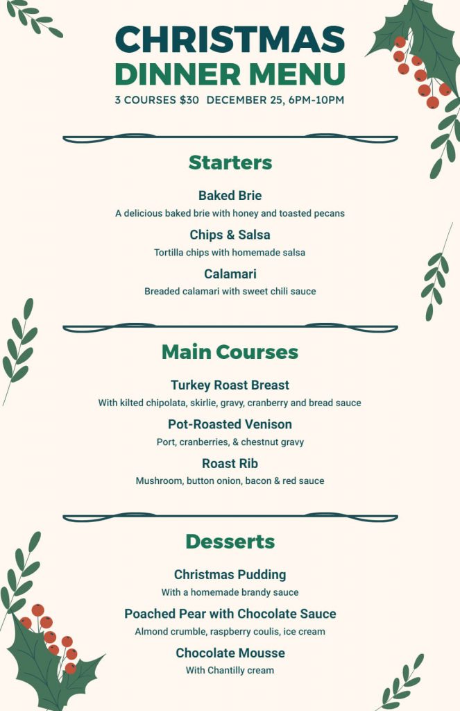 Restaurant Menu Ideas And Examples