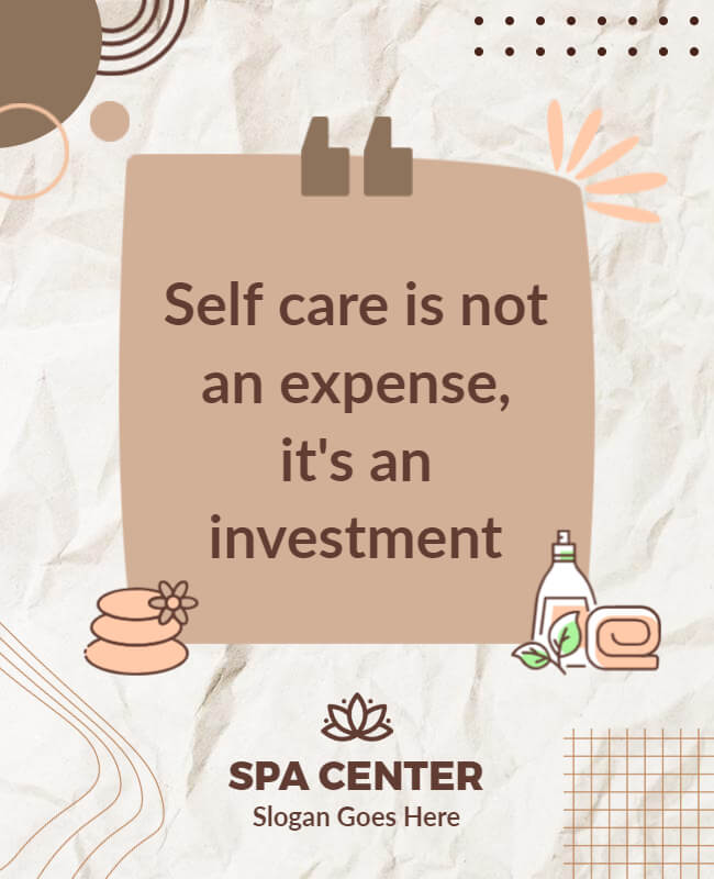 self care quote flyer