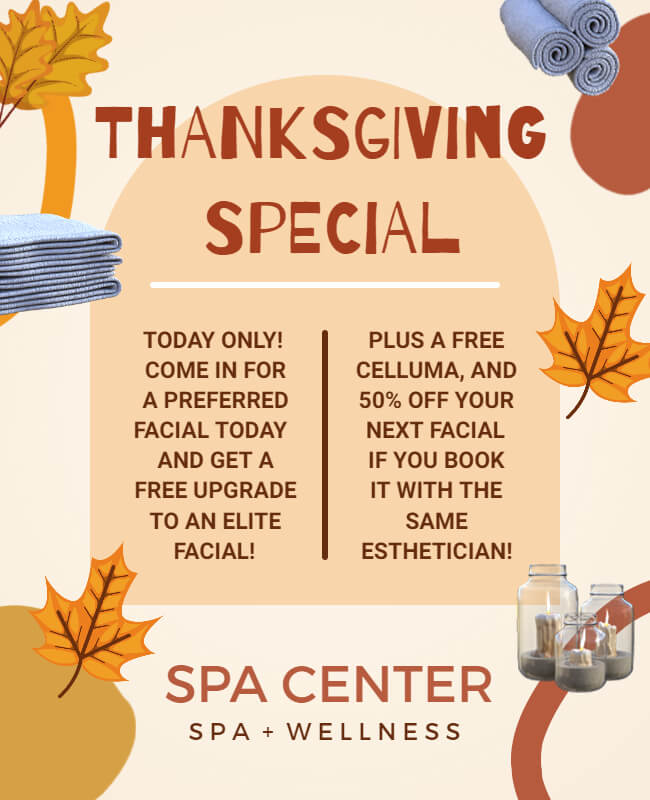massage thanksgiving special
