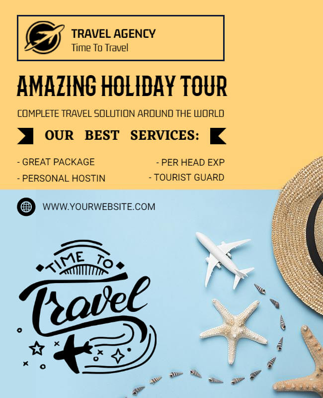 digital travel flyer template