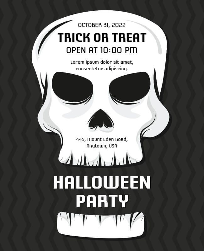 trick or treat flyer template