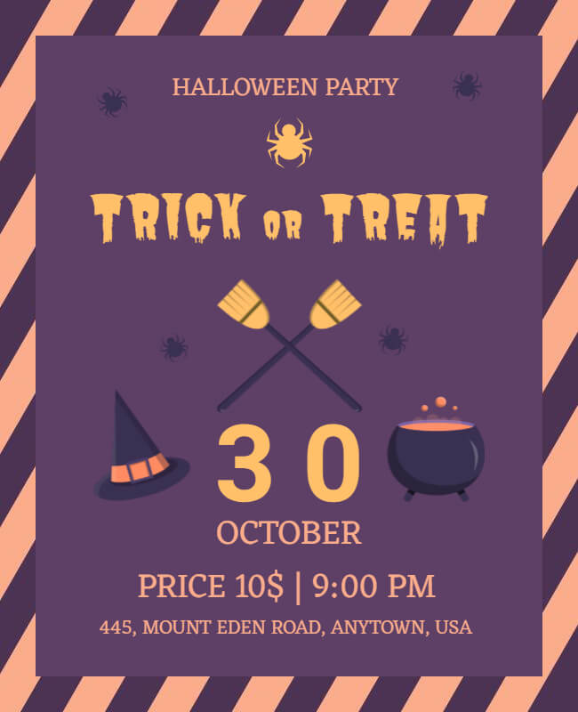 halloween trick or treat flyer