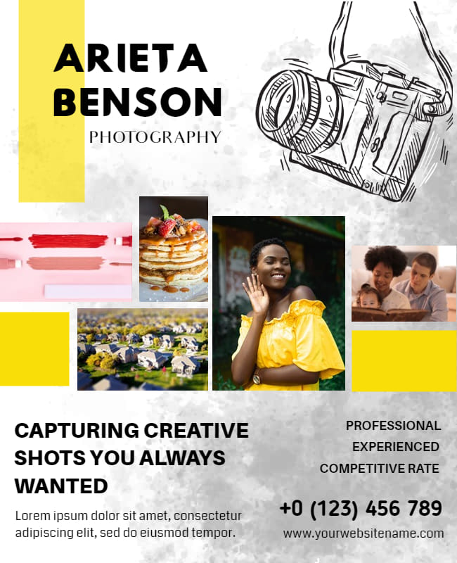 vibrant photography flyer template