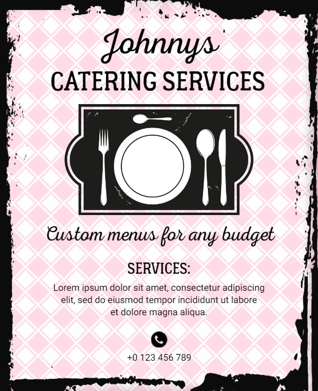 vintage catering flyer template