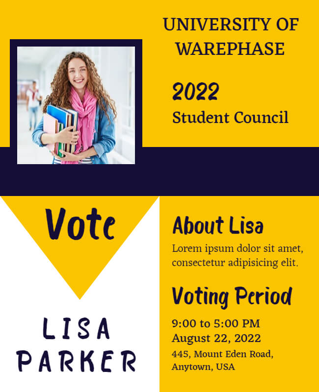 student council flyer template