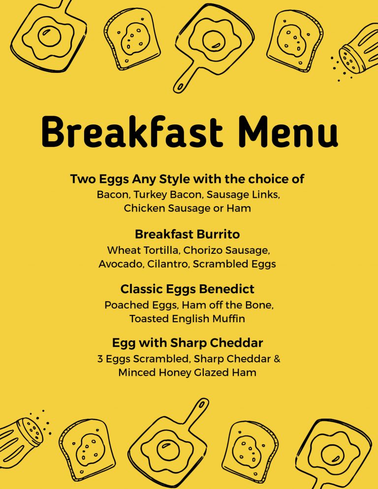 How to Design a Breakfast Menu Using Templates