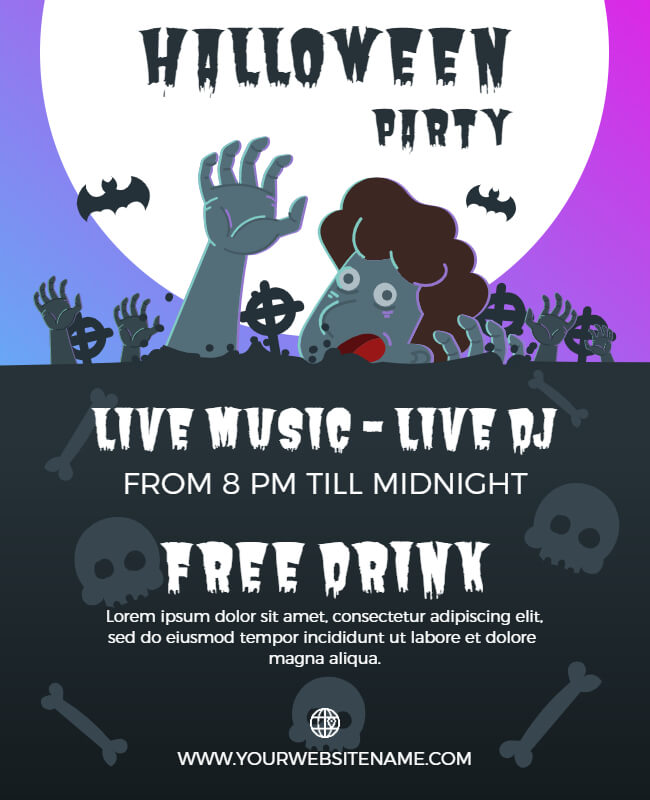 halloween party night flyer