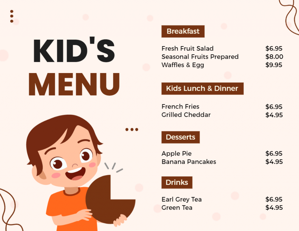 use simple fonts in kid's template