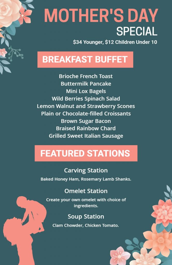 Abstract Mother’s Day Menu